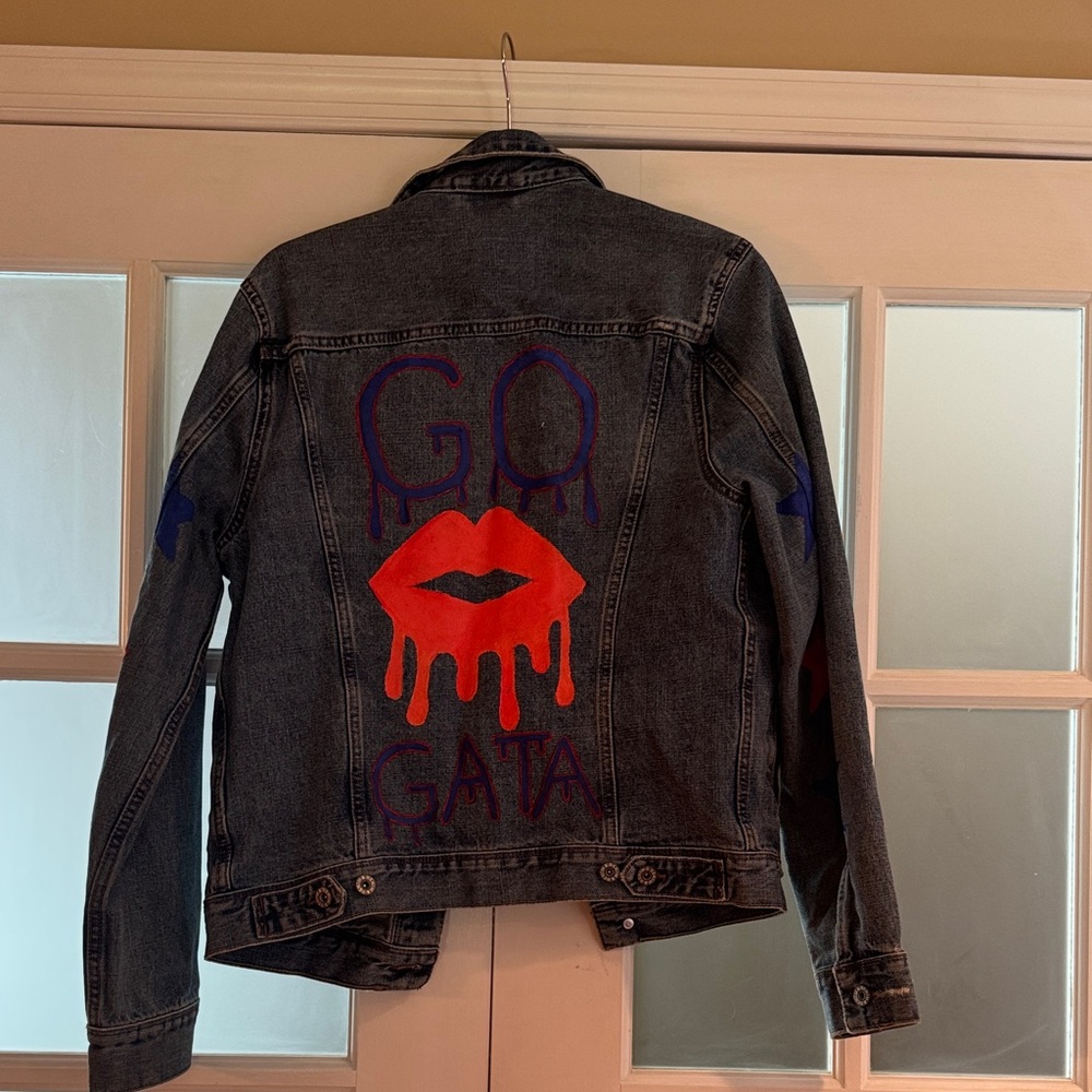 University of Florida Denim Jacket - custom painted - “Go Gators”